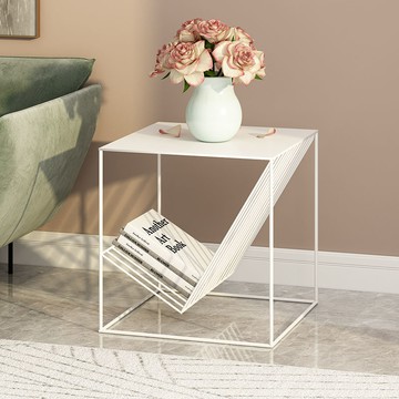 北歐極簡鐵藝沙發邊幾角幾網紅小茶幾簡約小戶型創意經濟小邊幾客 雙11全館免運