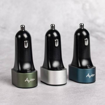 COLOR MIX 42W 智能三孔車用充電器 / 共三款 湛礦藍