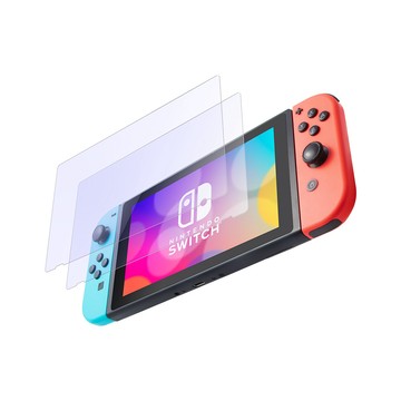 Switch 副廠配件 Switch Lite 保護貼 玻璃貼 高透抗藍光 螢幕保護貼 (超值2入組)