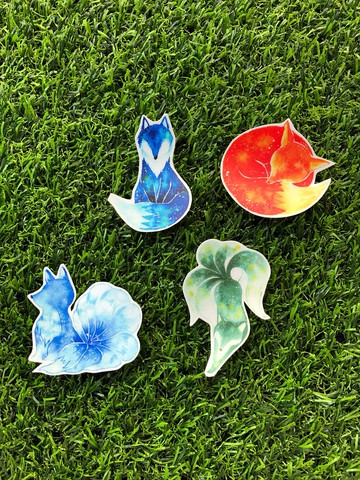 PVC防水貼紙-(中)-星空狐狸款