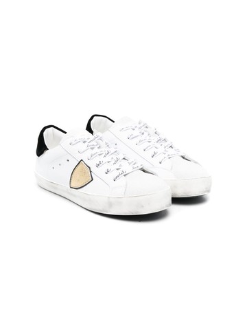 Philippe Model Kids - logo-print lace-up sneakers - kids - Fabric/Rubber/Calf Leather - 30 - White