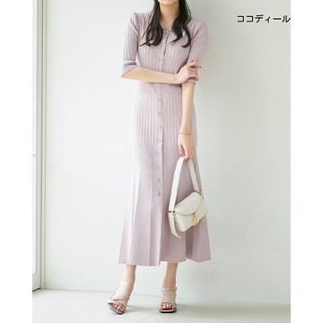 【ココディール】薰衣草紫色羅紋針織散洋裝 O3T35211