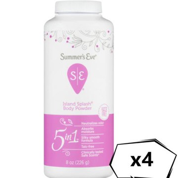 美國Summers Eve私蜜爽身粉--浪漫島國(８oz/226ml)*4