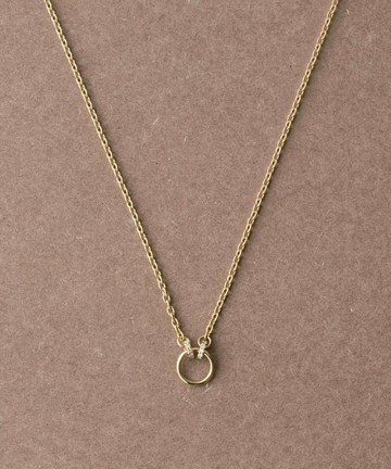 [Tone] ete K18RBG 鑽飾圈型細版項鍊 | 項鍊  送禮 情人節 [Rakuten Fashion]