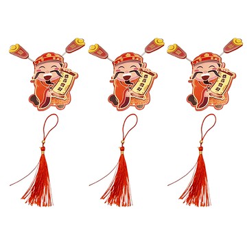 立體磁吸冰箱貼 3入  財神爺款式 恭喜發財  13 x 14 x 27cm
