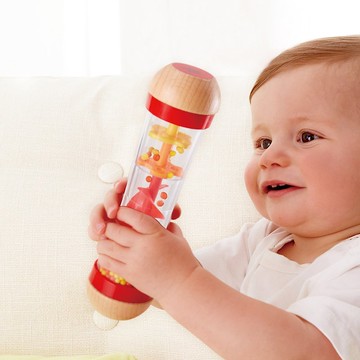 【週歲禮物】德國Hape 木製雨聲安撫音樂沙鈴