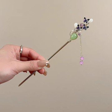 ins超仙尋春古風步搖流蘇蝴蝶發簪款高級感新中式漢服盤發釵頭飾