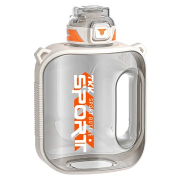 TKK 美國進口 Tritan 邁噸系列 手提直飲運動水壺 附背帶 + 吸管  電光白  1L  1個
