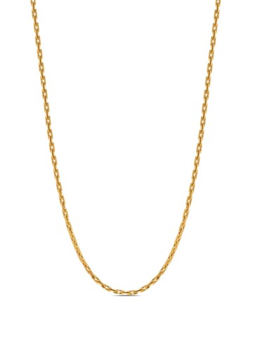 Nialaya Jewelry - paperclip-chain necklace - men - Yellow Gold Plated Stainless Steel - 22