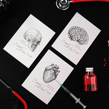 科學明信片 - 器官 (3款)