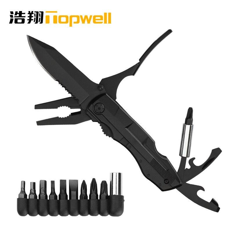 Topwell-多機能折りたたみナイフ 屋外戦術的なサバイバル ハイキング 修復 ツール 組み合わせ