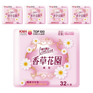 康乃馨 香草花園護墊 洋甘菊  15cm  32片  5包