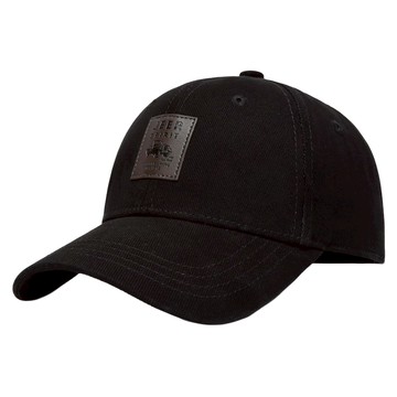 JEEP SPIRIT 休閒時尚簡約基本款大方塊標誌棒球帽  黑色  7.2cm×56~61cm×高13cm