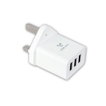 【動力公牛POWER BULL】UTA-87極速3.1A(英規T型三插)3 USB充電器(國際電壓100V~240V英國/愛爾蘭/杜拜/阿拉伯/香港/澳門/新加坡/馬來西亞)