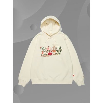 Lining/李寧正品日進斗金女子時尚寬松休閑連帽套頭衛衣AWDT056