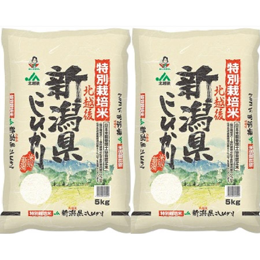 新潟 JA北越後産 特別栽培米コシヒカリ 5kg×2 お米 お取り寄せ お土産 ギフト プレゼント 特産品