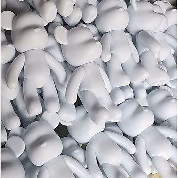 流體暴力熊 公仔 白胚 材料包 流體熊 鑰匙扣掛件 居家擺設 DIY手作 FP0001