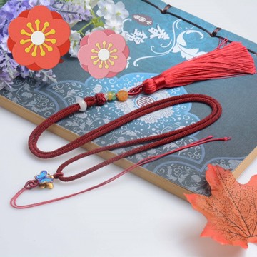 《半成品》蝴蝶流蘇 毛衣鏈 項鍊