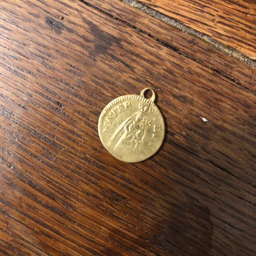 法國天主教銅製聖牌吊墜