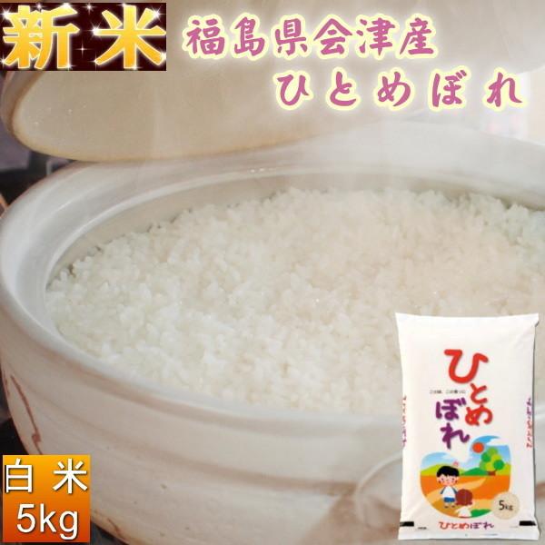 新米 ひとめぼれ 5kg 福島県産 お米 5年産 会津産 送料無料『令和5年