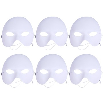 Livingda 歌劇魅影面具  6個  白色