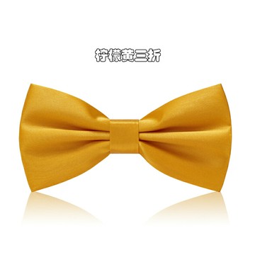男士檸檬黃領結男結婚婚禮新郎伴郎西裝襯衫英倫韓式蝴蝶結女潮