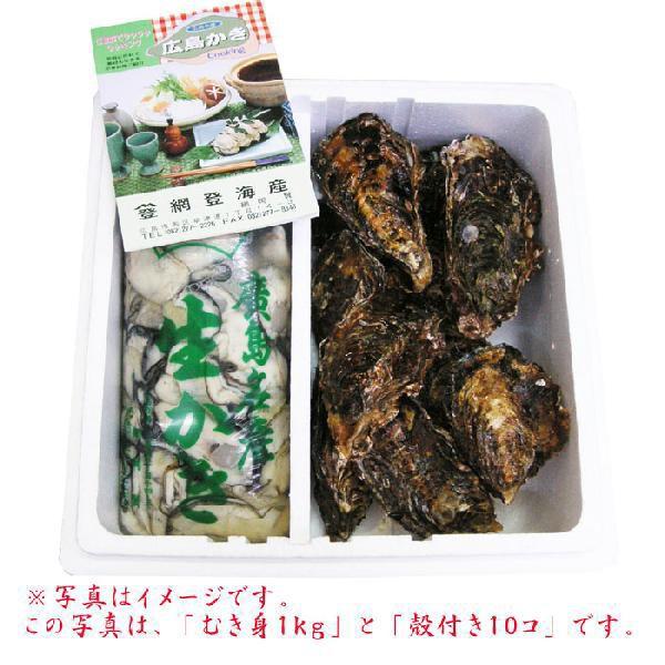 網登海産さんの 広島生牡蠣むき身2kg と 殻付き牡蠣40コ のセット オイスターナイフ＆手袋付き