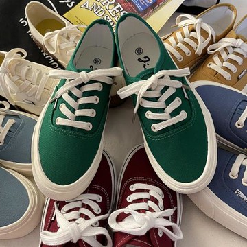 森林綠帆布鞋女2025秋季薄款復古情侶板鞋韓版百搭小白鞋子潮ins