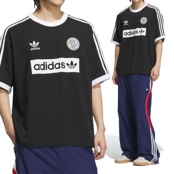 Adidas Ringer Tee 男款 黑白色 亞規 寬鬆 三葉草 訓練 運動 休閒 短袖 KC2603