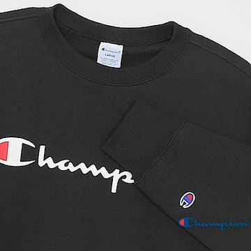 Champion Basic Logo 經典款大學Tee 黑色