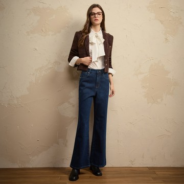 SO NICE 率性顯瘦落地牛仔寬褲