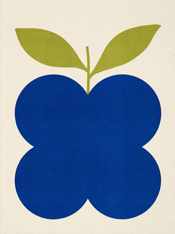 Indigo Fruit Print