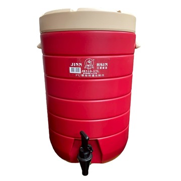 牛88 保溫冰桶 JH-31017 紅色 17L - 304不鏽鋼內膽、保冷保溫、附水龍頭  1個