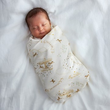 10mois  竹纖維多功能紗布包巾 旋轉木馬