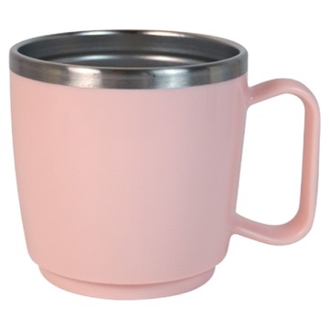 LiLFANT 不鏽鋼單耳水杯  粉色  210ml  1個