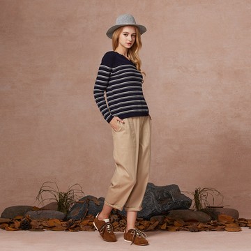 彈性斜紋錐形口袋長褲(2色)