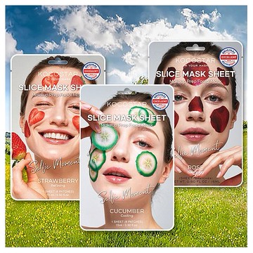 韓國 KOCOSTAR 可可星~蔬果片／花瓣片狀面膜(15ml／6片入) 款式可選