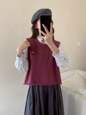 疊穿必收｜俏麗減齡日系感針織背心 ️限量 搶現貨 ️