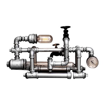 曙MUSE｜工業水管桌燈 手作 特色 禮物 擺飾  裝飾 燈泡 燈飾