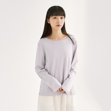 柔棉針織打底T 紫F