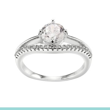 單鑽星河戒指 微鑲鋯石 精緻閃爍