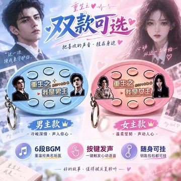💫台灣出貨💫鑰匙扣 玩具 鑰匙圈 重生之我是主角語音六按鍵鑰匙扣抽象整蠱按鍵玩具送同學朋友禮物 鑰匙鏈