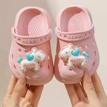 Mimo⭐兒童EVA洞洞卡通小馬夏季包頭女孩女童室內軟底防滑寶寶鞋洞洞鞋
