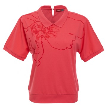 寬版印花POLO衫(女261124951)