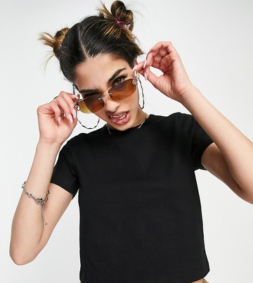 COLLUSION fitted t-shirt in black