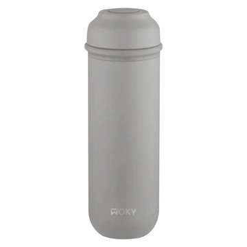 WOKY 沃廚 台灣公司貨 輕量隨行陶瓷保溫瓶  灰色  400ml  1個