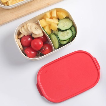 日本NAKAYA 日本製可微波分隔瀝水板保鮮盒650ML 4入 - 紅色4入