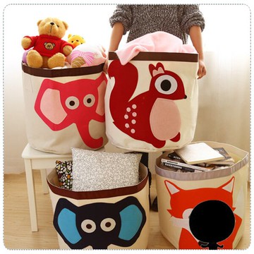 有機棉 玩具收納桶 圓形大收納桶 收納籃 玩具收納箱 摺疊 居家小物 衣服 收納袋 『無名』 K04105