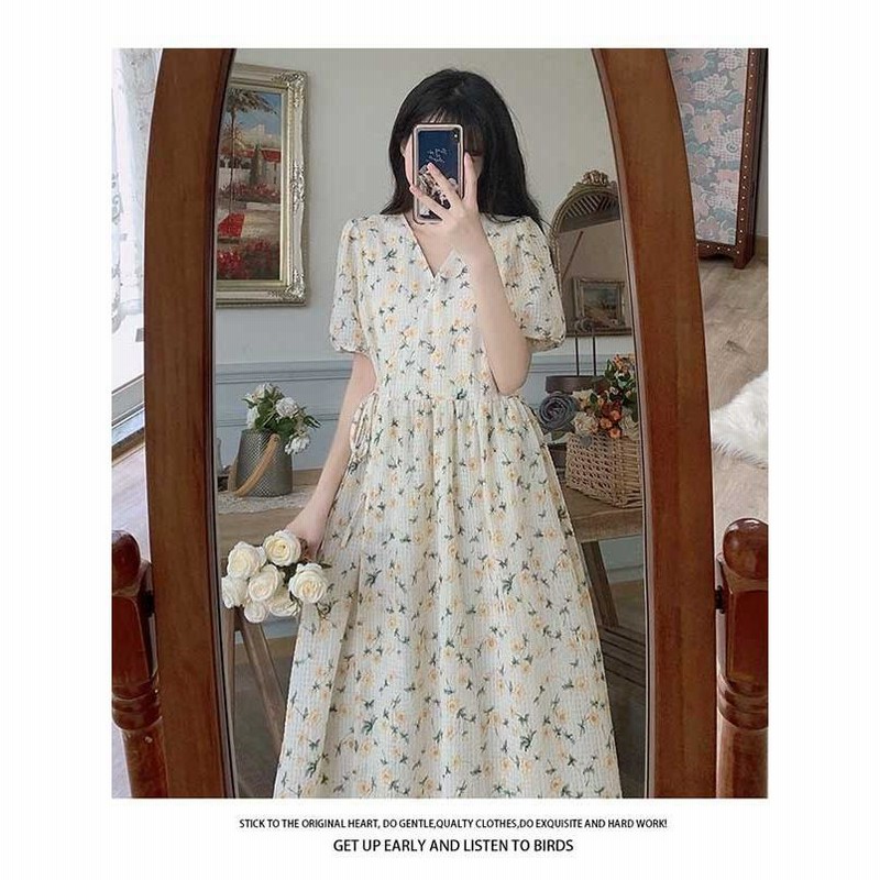 リゾートワンピース 花柄ワンピース 沖縄 大人可愛い 夏