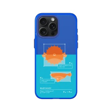iPhone 15 Pro Max JellyTint 激光藍 - Ocean Collection: Let's Sea 海洋系列：一路向海 - 河豚浮力公式